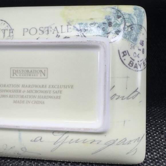 Restoration Hardware Paris Eiffel Tower France Trinket Dish Plate Rectangular - Picture 10 of 11